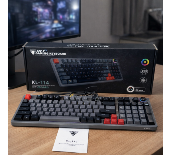 Геймерська механічна клавіатура з rgb підсвіткою JEDEL KL-114 USB (206)