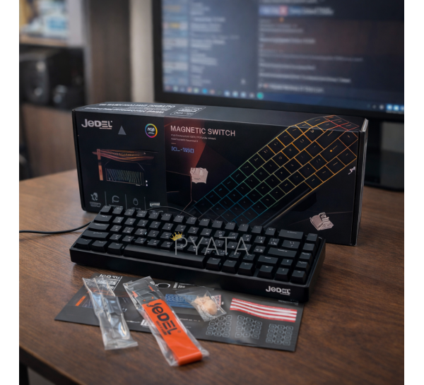 Геймерська бездротова механічна клавіатура з rgb підсвіткою JEDEL KL-166 (206)