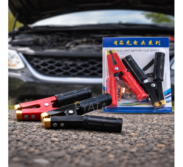 Крокодили для акумулятора (пара) мідь + латунь 500A P-1149 (JS)