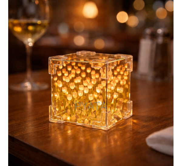 Світлодіодний нічник в кубі "Нескінченні тюльпани" умілі ручки (AX)