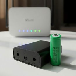 Джерело безперебійного живлення Mini UPS 12В 7200 mAh для роутера (на 3 акумулятора)