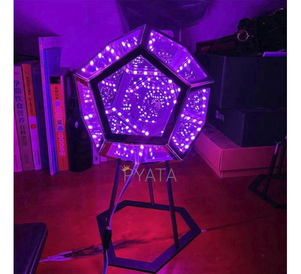 Декоративний світлодіодний нічник 7 кольорів Colorful Light RGB 3D SP620E Додекаедр 12V USB (ILF)