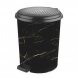 Мусорное ведро с педалью 6 л Турция Черный мрамор (DRK)