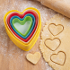 Набор пластиковых вырубок  для печенья и пряников Empire EM-8752 "Сердце" 5 шт (204)