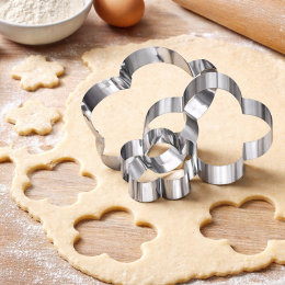 Набор форм из нержавеющей стали для печенья и пряников Empire EM-1237 «Цветок» 3шт (204)