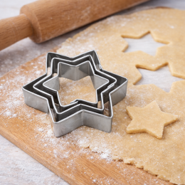 Набор вырубок-форм из нержавеющей стали для печенья и пряников Empire EM-7818 «Звезда» 3шт (204)