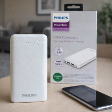 Портативное зарядное устройство повербанк Philips Power Bank 10000mAh Ultra Compact
