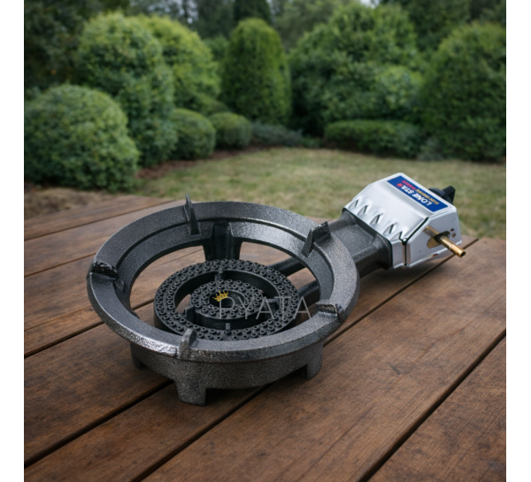 Чугунная настольная газовая плита LONE STA 9 кВт с пьезоподжигом P-1681 (JS)