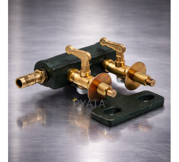 Кран для горелки Wolmex/HANABISHI на 2 выхода P-2073 (JS)