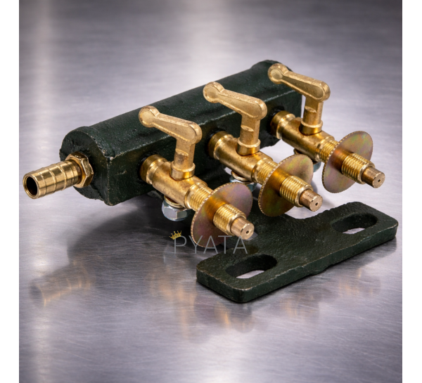 Кран для горелки Wolmex/HANABISHI на 3 выхода P-2074 (JS)