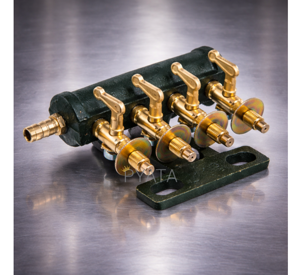 Кран для горелки Wolmex/HANABISHI на 4 выхода P-2075 (JS)