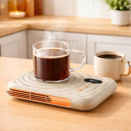 Настольный подогреватель-подставка для чашек ST-08 Бежевый (205)