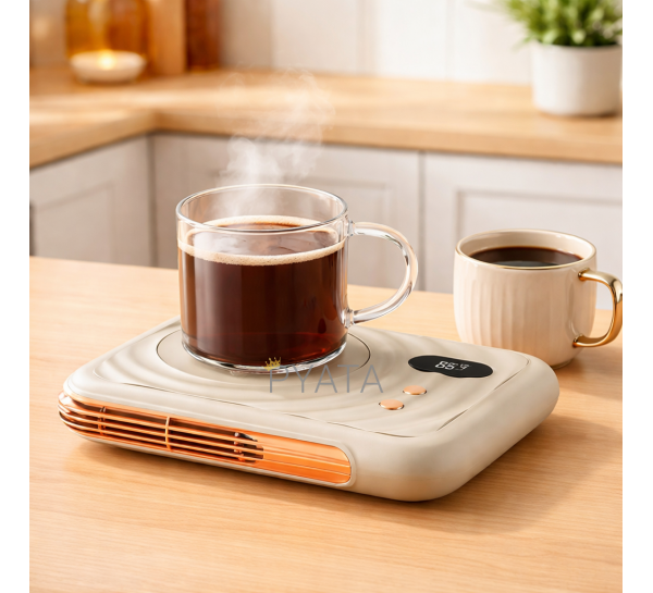 Настольный подогреватель-подставка для чашек ST-08 Бежевый (205)