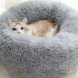 Пушиста кругла лежака пуфик для тварин, собак, кішок MA819 50см Сірий (ARSH)