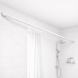 Алюмінєєвий карниз для ванної кімнати з резиновими накладками 110-200 см Білий 