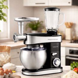 Кухонний комбайн-міксер Sokany SK-05010, 7,5 л, 6 режимів, Чорний (238)