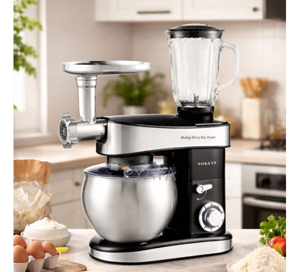 Кухонний комбайн-міксер Sokany SK-05010, 7,5 л, 6 режимів, Чорний (238)