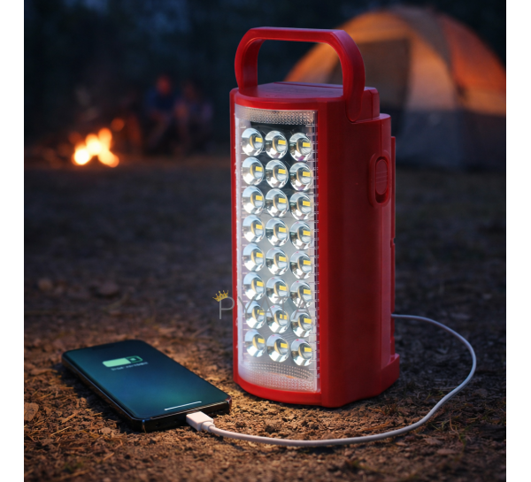 Портативный переносной светодиодный фонарь ALMINA 220V Красный (AMN)