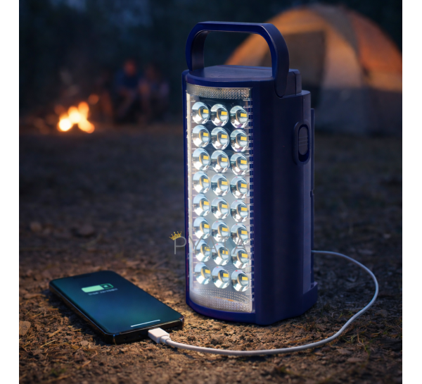Портатитивний переносний світлодіодний ліхтар ALMINA 220V Темно-синій (AMN)