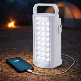 Портатитивний переносний світлодіодний ліхтар ALMINA 220V Білий (AMN)