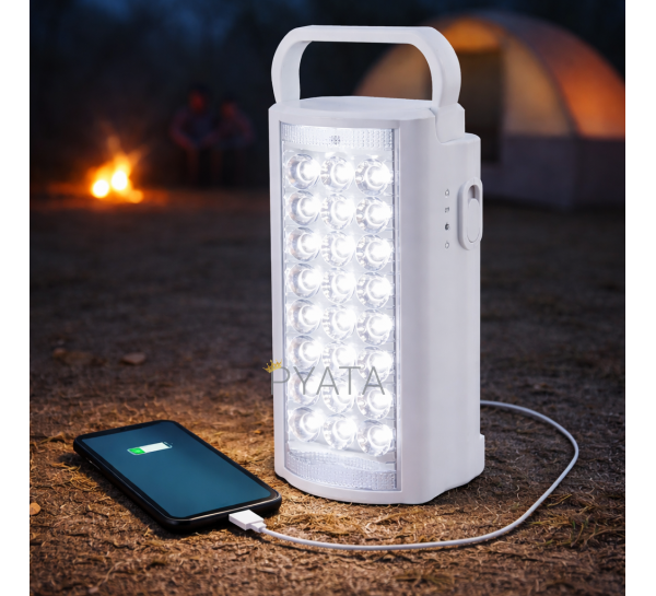 Портативный переносной светодиодный фонарь ALMINA 220V Белый (AMN)