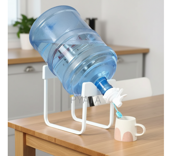 Подставка под бутыль 19 л с краном, наклонная, 28×27×22,5×20 см, Белая (SHAF)