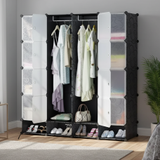 Пластиковый шкаф Storage rack 416-82A на 14 отсеков для одежды (SHAF)