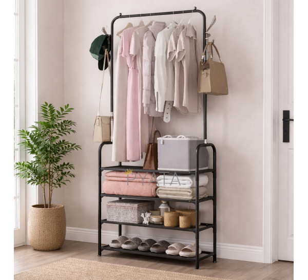 Стойка для одежды Clothes Rack Up 178х60х26см металлическая стойка-вешалка в прихожую (SHAF)