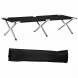 Кровать раскладная туристическая НАТО 190х70 см с чехлом, армейская раскладушка, цвет черный (YAS)