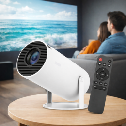 Компактный 4K смарт-проектор HY 300 для домашнего просмотра мультимедийного контента, Белый (YAB)