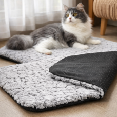 Мягкий коврик для кошек и мелких собак 40×50 см Серый (ARSH)