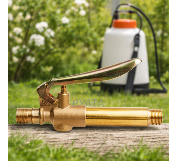 Кран-ручка из латуни для опрыскивателя различных моделей Латунная ручка крана для опрыскивателя резьба 18 мм 2057 Золотистый (JS)