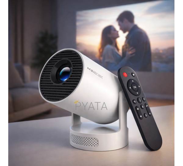 Смарт-проектор для видео с пультом управления HY300 PRO+ ANDROID 14 (180 ANSI-люмен) (206)