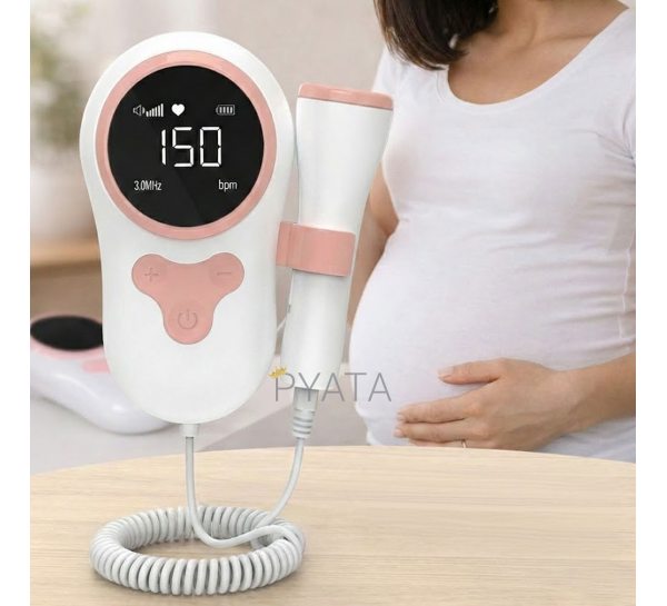Доплер фетальний ультразвуковий для прослуховування серцебиття плоду Fetal Doppler YSL-T505-Pink (205)