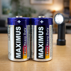 Солевая большая батарейка Maximus R20 D Size SUM1 1,5V (2 шт)