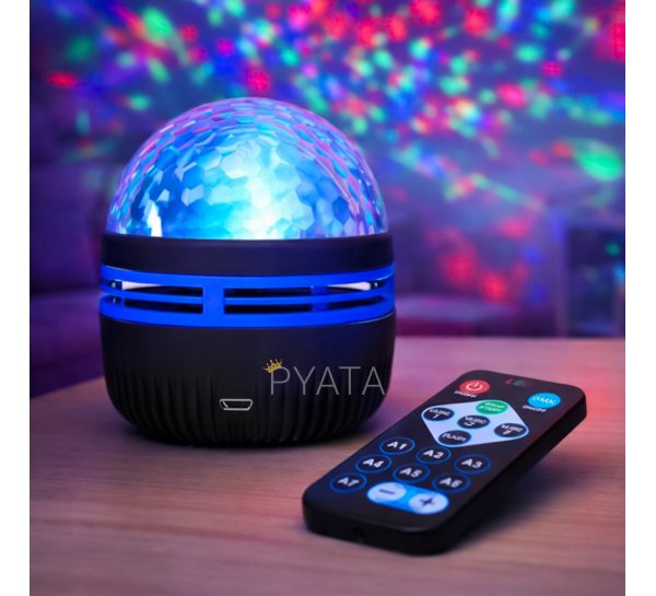 Настільний нічник-проектор з пультом управління від USB LED Q6 STAR LIGHT (Micro) 2504 (206)