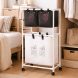 Кошик-органайзер для білизни Dirty Laundary 1035 на 3 відсіки на колесах 95×55×25 см (AMN)
