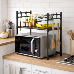 Універсальна полиця-органайзер Microvave Rack AY-6621/1016 50×59,5×33 см, чорна (AMN)