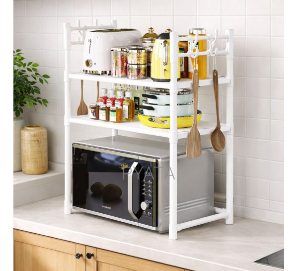 Багатофункціональна полиця для мікрохвильовки Microvave Rack AY-6622/1015 72*59,5*33 см Білий (AMN)