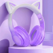 Бездротові дитячі накладні Bluetooth навушники HOCO W42 Cat Ears over-ear "Котячі вушка" Фіолетовий (206/93708)