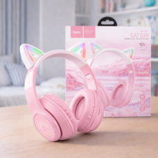 Бездротові дитячі накладні Bluetooth навушники HOCO W42 Cat Ears over-ear "Котячі вушка" Рожевий (206/93708) Бездротові дитячі накладні Bluetooth навушники HOCO W42 Cat Ears over-ear "Котячі вушка" Рожевий (206/93708)