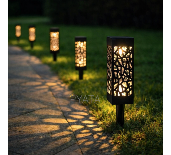 Комплект вуличних садових ліхтарів на сонячній батареї  6 шт 1219 (509/1219)