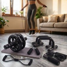 Набір 7в1 для домашнього тренажерного залу, чорний (509/3982)