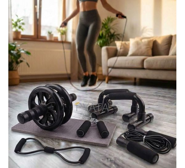 Набор 7в1 для домашнего тренажерного зала черный (509/3982)