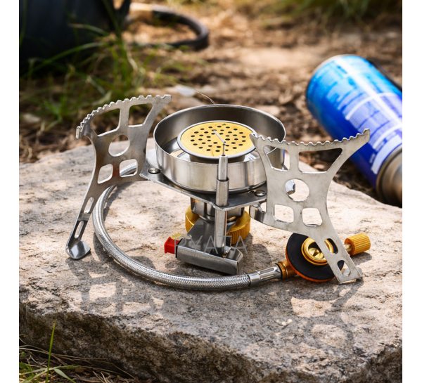 Туристичний газовий пальник YZ-10 з алаптером, для різьбових та цангових балонів (TOL)