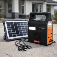 Портативная солнечная зарядная станция-повербанк на 5000мАч кемпинговый фонарь Yobolife LM-3601 (TOL)