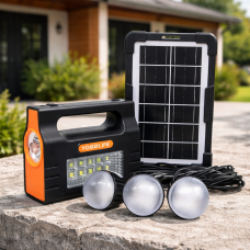 Портативная солнечная зарядная станция-повербанк на 6000мАч кемпинговый фонарь YoboLIFE LM-3605 12V LiFePO4 (TOL)