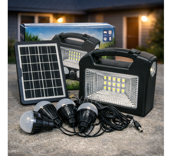 Сонячна станція-панель з ліхтарем та лампочками в комплекті 3штCCLamp CL-28 30W 12V (TOL)