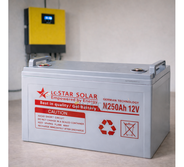 Гелевий акумулятор LC-Star Solar 250 Ah 12V (JS/775)