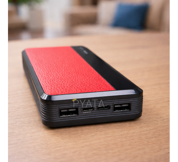 Портативний зарядний пристрій-повербанк УМБ Power Bank 20000 mAh Червоний